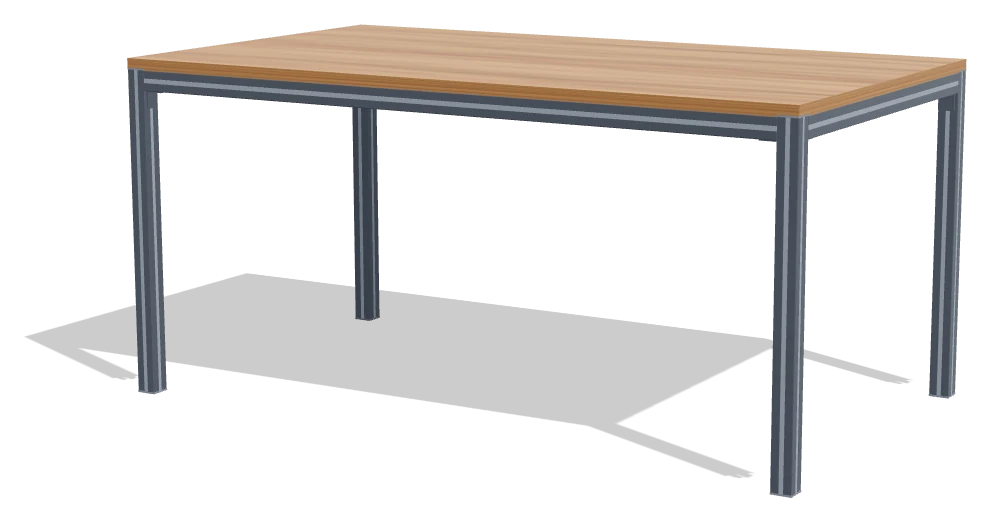 Mesa de jantar em perfil preto